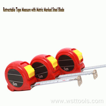 Power-Return Steel Tape Measure with Metric Mark